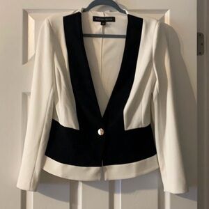 Boston Proper Black and White Blazer